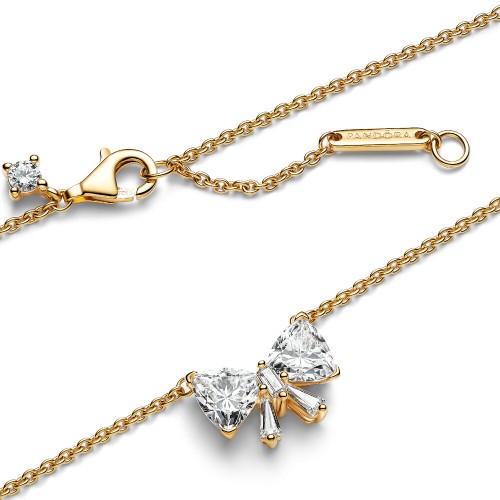 Pandora Sparkling Bow Necklace
