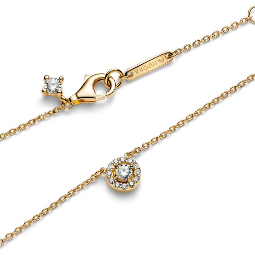 Pandora Round Pavé Halo Pendant Necklace Pandora Round Pavé Halo Pendant Necklace