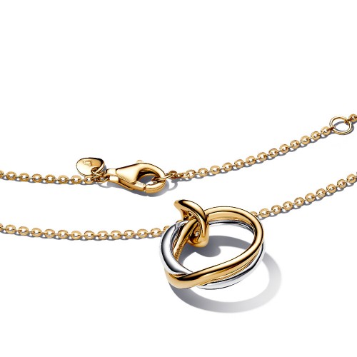 Pandora Organically Shaped Two-Tone Pendant Necklace Pandora Organically Shaped Two-Tone Pendant Necklace