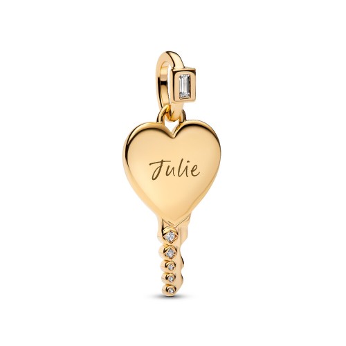 Pandora Engravable Heart Key Pendant Pandora Engravable Heart Key Pendant