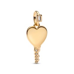 Pandora Engravable Heart Key Pendant Pandora Engravable Heart Key Pendant