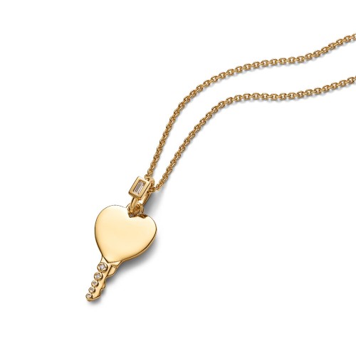 Pandora Engravable Heart Key Pendant Pandora Engravable Heart Key Pendant