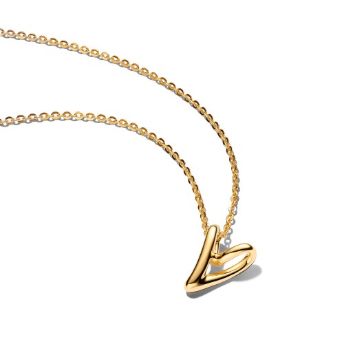 Pandora Organically Shaped Heart Small Pendant Necklace Pandora Organically Shaped Heart Small Pendant Necklace