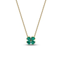 Pandora Green Lucky Clover Pendant Necklace Pandora Green Lucky Clover Pendant Necklace