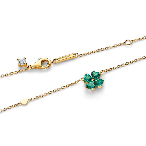Pandora Green Lucky Clover Pendant Necklace Pandora Green Lucky Clover Pendant Necklace