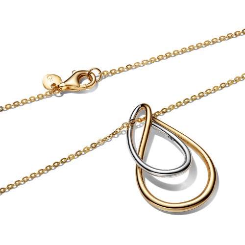Pandora Two-Tone Double Pendant Necklace Pandora Two-Tone Double Pendant Necklace