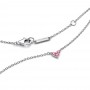 Pandora Triple Stone Pink Heart Collier Necklace Pandora Triple Stone Pink Heart Collier Necklace