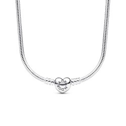 Pandora Moments Heart Clasp Snake Chain Necklace Pandora Moments Heart Clasp Snake Chain Necklace