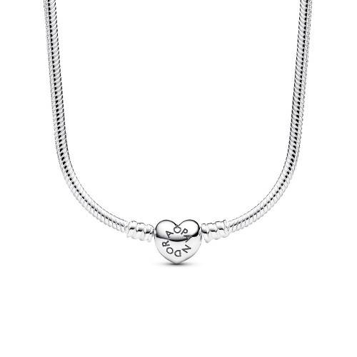 Pandora Moments Heart Clasp Snake Chain Necklace Pandora Moments Heart Clasp Snake Chain Necklace