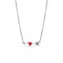 Pandora Arrow & Murano Glass Heart Necklace Pandora Arrow & Murano Glass Heart Necklace