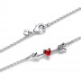 Pandora Arrow & Murano Glass Heart Necklace Pandora Arrow & Murano Glass Heart Necklace