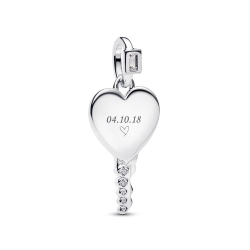 Pandora Engravable Heart Key Pendant Pandora Engravable Heart Key Pendant