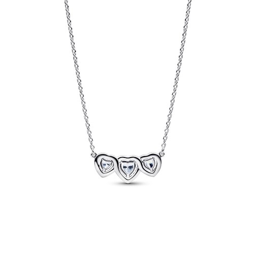 Pandora Halo Heart Trilogy Collier Necklace Pandora Halo Heart Trilogy Collier Necklace