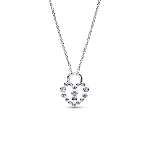 Pandora Sparkling Heart Padlock Pendant Necklace Pandora Sparkling Heart Padlock Pendant Necklace