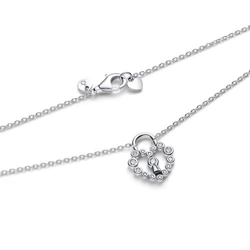 Pandora Sparkling Heart Padlock Pendant Necklace Pandora Sparkling Heart Padlock Pendant Necklace