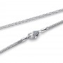 Pandora Pavé Clasp Foxtail Chain Charm Necklace Pandora Pavé Clasp Foxtail Chain Charm Necklace