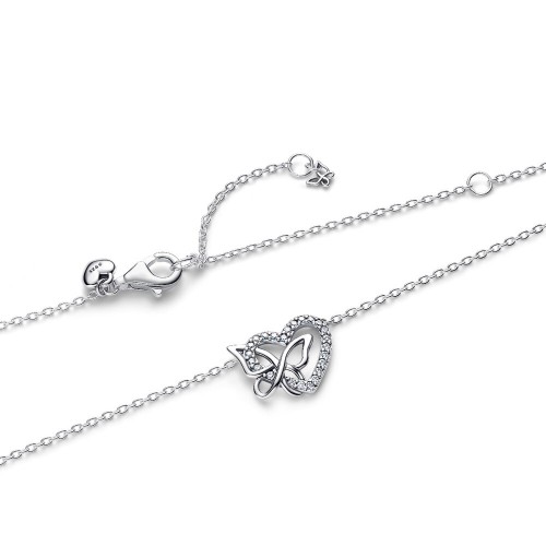 Pandora Entwined Heart & Butterfly Pendant Necklace Pandora Entwined Heart & Butterfly Pendant Necklace