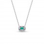 Pandora Rectangular Sparkling Green Halo Pendant Necklace Pandora Rectangular Sparkling Green Halo Pendant Necklace