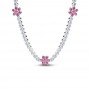 Pandora Pink Flower Tennis Necklace Pandora Pink Flower Tennis Necklace