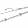 Pandora Pink Flower Tennis Necklace Pandora Pink Flower Tennis Necklace