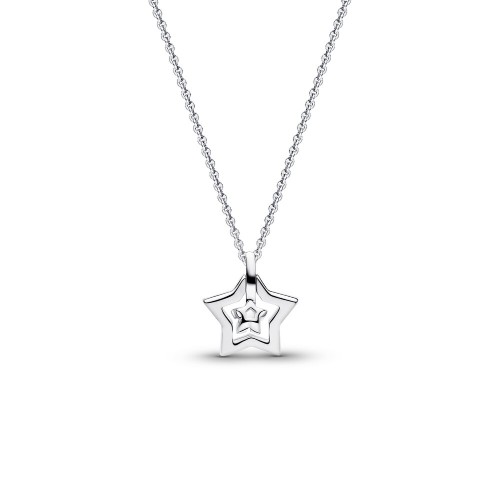 Pandora Talisman Sterling Silver Lab-Grown Diamond Star Pendant Necklace Pandora Talisman Sterling Silver Lab-Grown Diamond Star Pendant Necklace