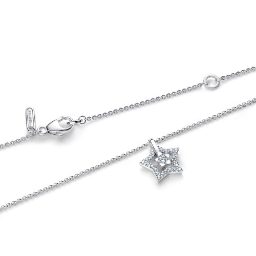 Pandora Talisman Sterling Silver Lab-Grown Diamond Star Pendant Necklace Pandora Talisman Sterling Silver Lab-Grown Diamond Star Pendant Necklace