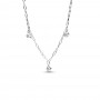 Pandora Talisman Sterling Silver Lab-Grown Diamond Dangle Symbols Paperclip Chain Necklace Pandora Talisman Sterling Silver Lab-Grown Diamond Dangle Symbols Paperclip Chain Necklace