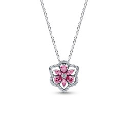 Pandora Herbarium Sparkling Pink Flower Pendant Necklace Pandora Herbarium Sparkling Pink Flower Pendant Necklace