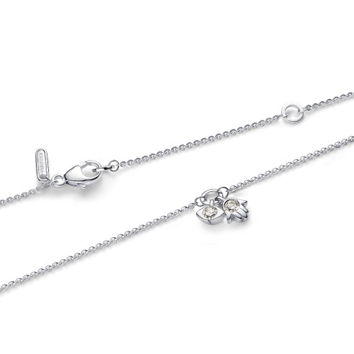 Pandora Talisman Sterling Silver Lab-Grown Diamond Evil Eye & Hamsa Hand Dangle Pendant Necklace Pandora Talisman Sterling Silver Lab-Grown Diamond Evil Eye & Hamsa Hand Dangle Pendant Necklace