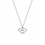 Pandora Talisman Sterling Silver Lab-Grown Diamond Evil Eye Pendant Necklace