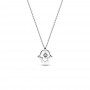 Pandora Talisman Sterling Silver Lab-Grown Diamond Hamsa Hand Pendant Necklace Pandora Talisman Sterling Silver Lab-Grown Diamond Hamsa Hand Pendant Necklace