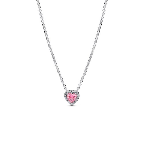 Pandora Pink Elevated Heart Necklace Pandora Pink Elevated Heart Necklace