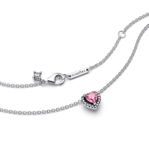 Pandora Pink Elevated Heart Necklace Pandora Pink Elevated Heart Necklace