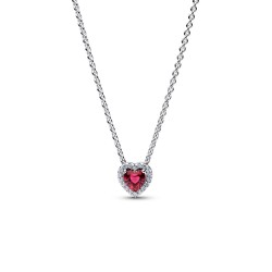 Pandora Elevated Red Heart Collier Necklace Pandora Elevated Red Heart Collier Necklace