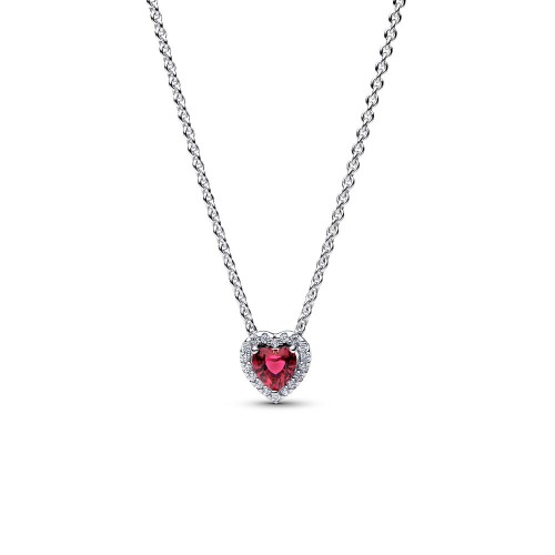 Pandora Elevated Red Heart Collier Necklace Pandora Elevated Red Heart Collier Necklace