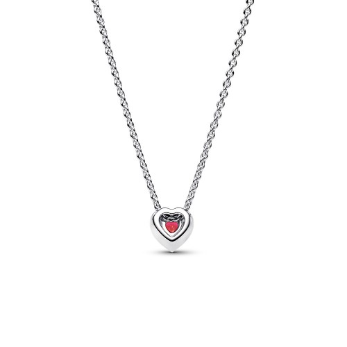 Pandora Elevated Red Heart Collier Necklace Pandora Elevated Red Heart Collier Necklace