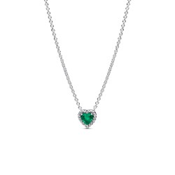 Pandora Elevated Green Heart Necklace Pandora Elevated Green Heart Necklace