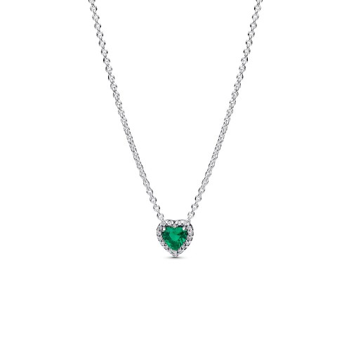Pandora Elevated Green Heart Necklace Pandora Elevated Green Heart Necklace