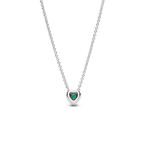 Pandora Elevated Green Heart Necklace Pandora Elevated Green Heart Necklace