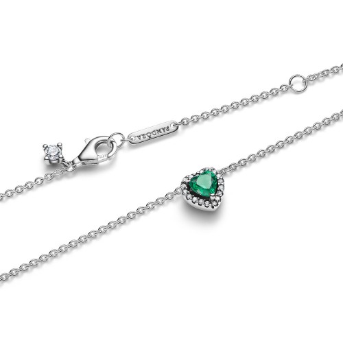 Pandora Elevated Green Heart Necklace Pandora Elevated Green Heart Necklace