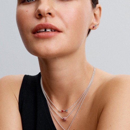 Pandora Arrow & Murano Glass Heart Necklace Pandora Arrow & Murano Glass Heart Necklace