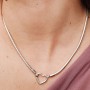 Pandora Heart Closure Snake Chain Necklace Pandora Heart Closure Snake Chain Necklace