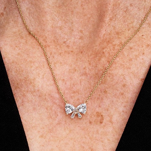 Pandora Sparkling Bow Necklace