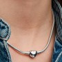 Pandora Moments Heart Clasp Snake Chain Necklace Pandora Moments Heart Clasp Snake Chain Necklace