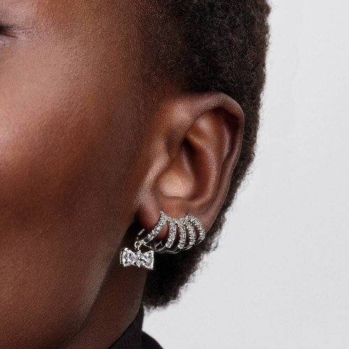 Pandora Bridgerton Sparkling Bow Climber Earrings