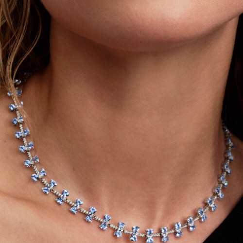 Pandora Bridgerton Blue Bow Necklace