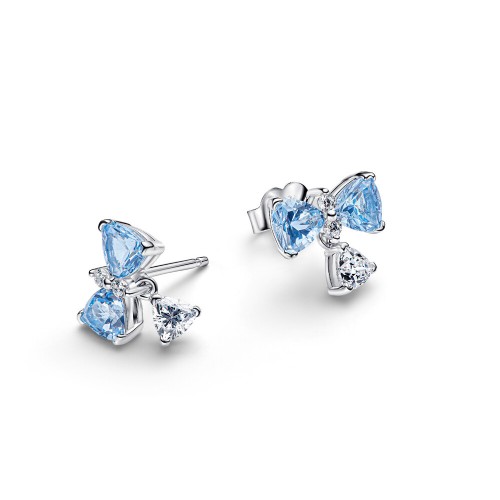 Pandora Bridgerton Blue Bow Stud Earrings