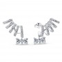 Pandora Bridgerton Sparkling Bow Climber Earrings