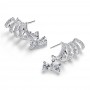 Pandora Bridgerton Sparkling Bow Climber Earrings