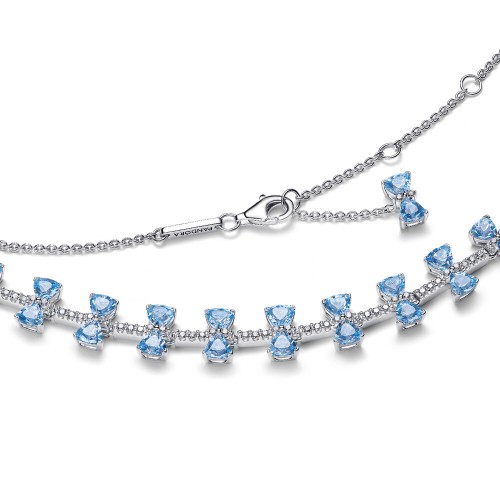Pandora Bridgerton Blue Bow Necklace